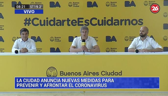 Anuncios Ciudad de Buenos Aires, coronavirus, Canal 26