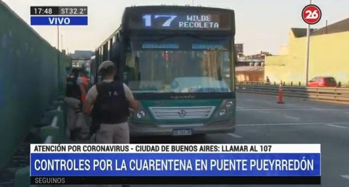 Controles de cuarentena por Coronavirus, Canal 26