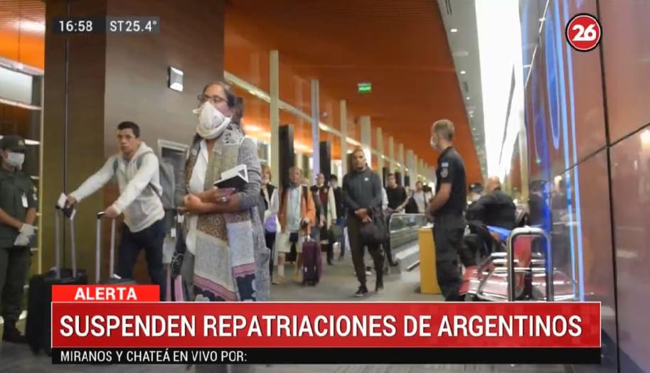 Coronavirus, Argentina, repatriación de argentinos, Canal 26