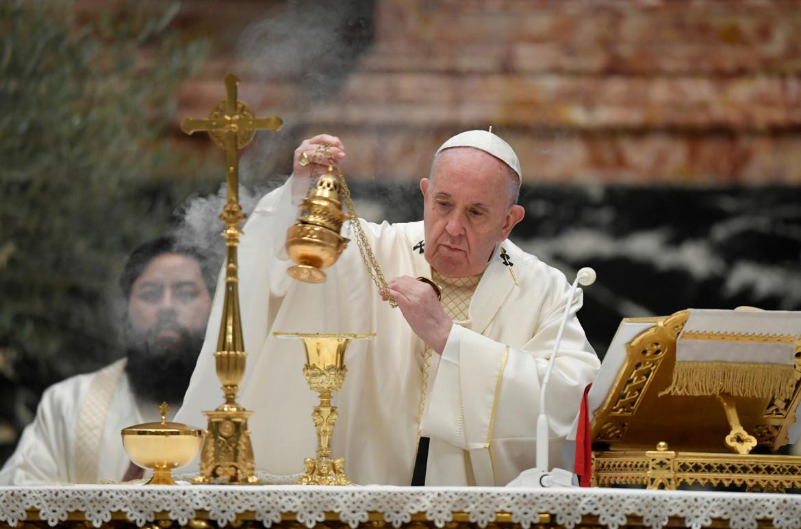 Papa Francisco, misa de Jueves Santo en aislamiento, Vaticano, coronavirus, cuarentena, 9 de abril de 2020