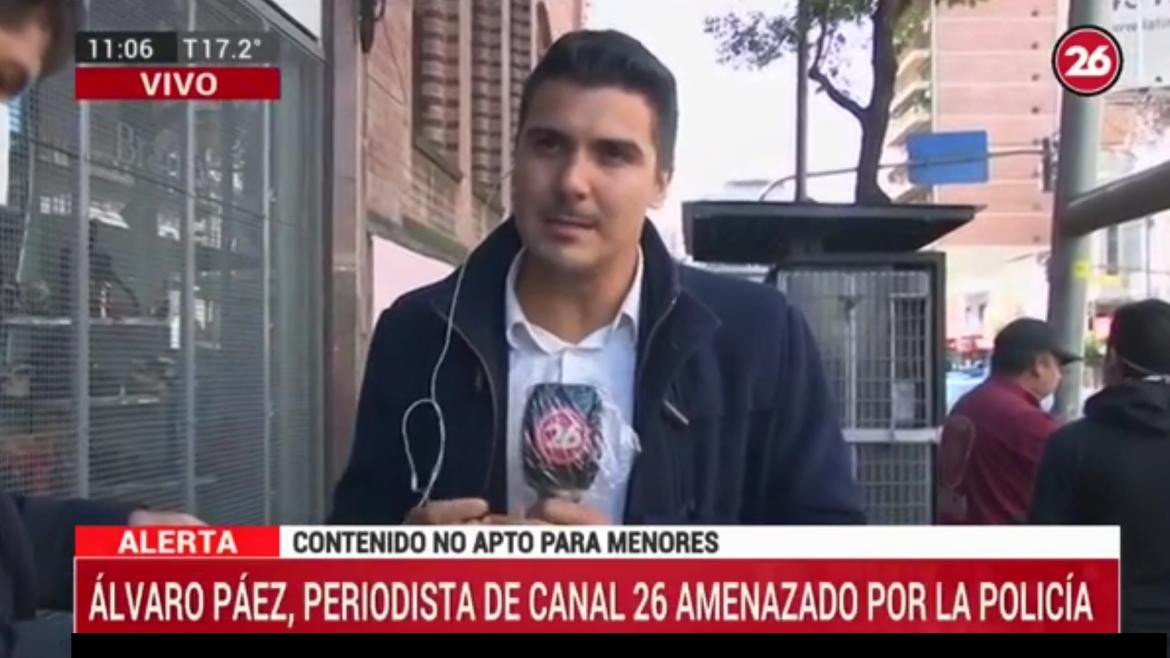 Ataque a cronista de CANAL 26