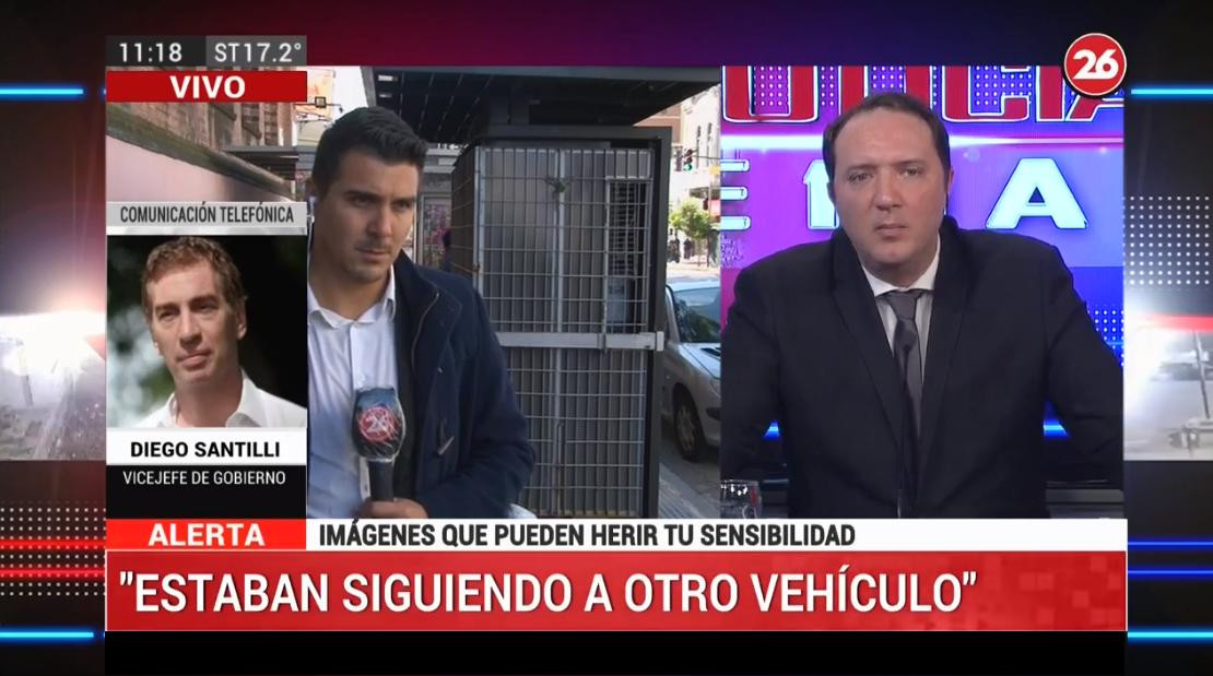 Diego Santilli en CANAL 26 por ataque a cronista