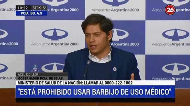 Conferencia de prensa de Axel Kicillof tras regreso de China de avión de Aerolíneas, CANAL 26