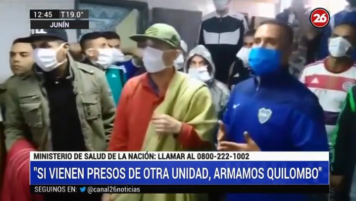 Reclamo de presos de Junín por supuesta de llegada de otros presos infectados, CANAL 26