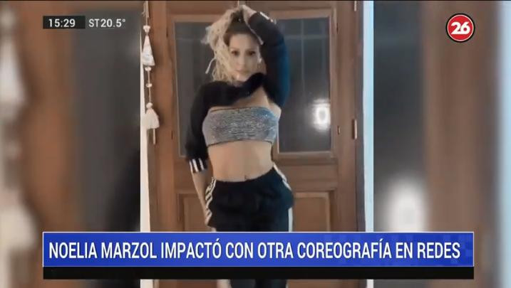 Coreografía de Noelia Marzol durante la cuarentena, CANAL 26