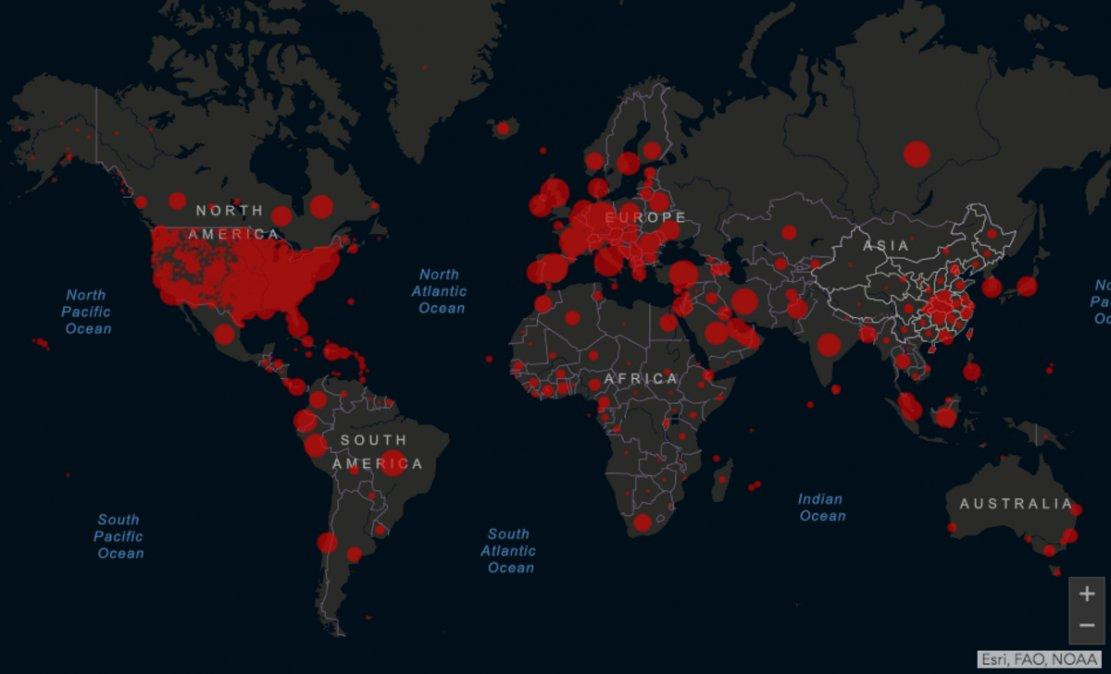 Coronavirus en el mundo, foto artística