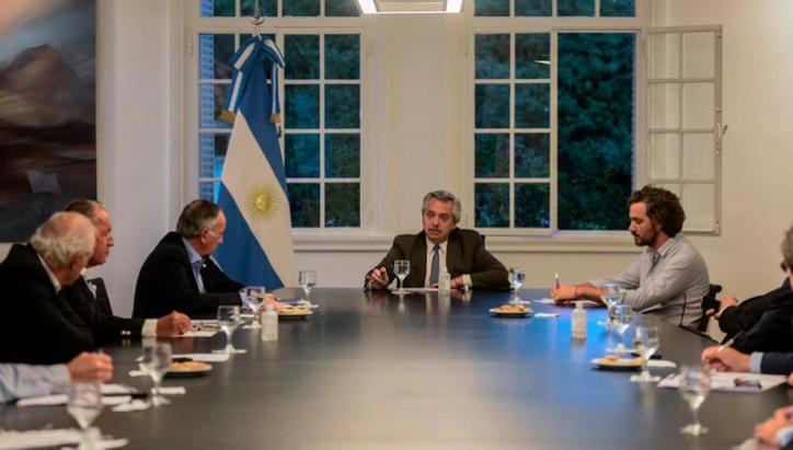 Alberto Fern´ndez, Santiago Cafiero, reunión en Olivos, Foto Presidencia