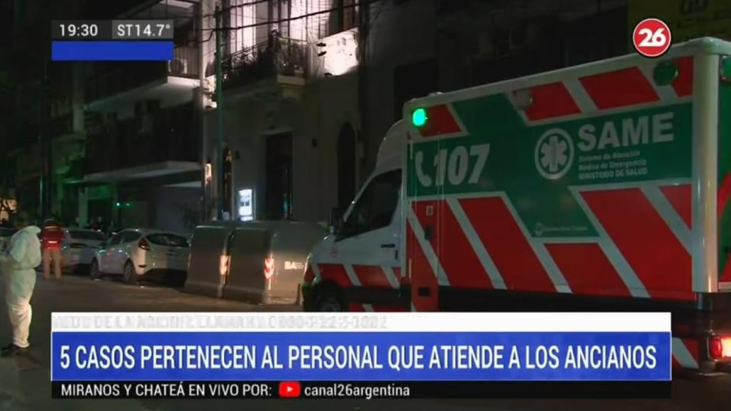 Coronavirus, Argentina, geriátrico en Recoleta, Canal 26	