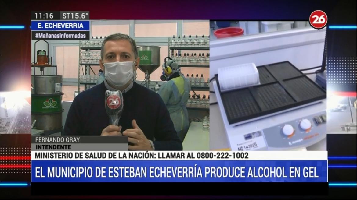 Intendente de Esteban Echeverría, Fernando Gray, Canal 26