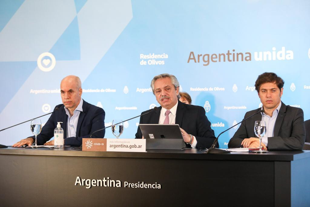 Anuncio de extensión de cuarentena de Alberto Fernández, AGENCIA NA