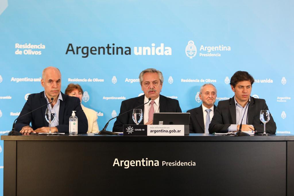 Anuncio de extensión de cuarentena de Alberto Fernández, AGENCIA NA