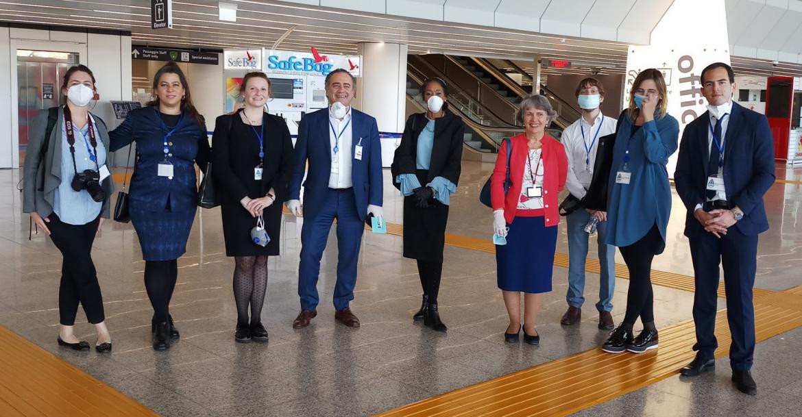 Vuelo de Aerolíneas Argentinas, repatriando argentinos de Italia