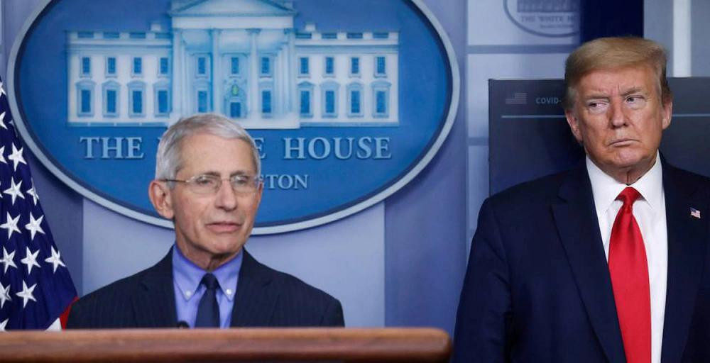 Asesor Anthony Fauci y Donald Trump, Casa Blanca, Reuters