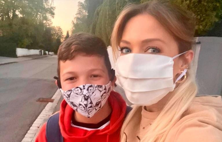 Evangelina Anderson y su hijo en regreso a las clases en Alemania