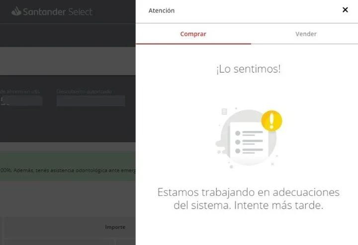 Bancos, operaciones en home banking canceladas