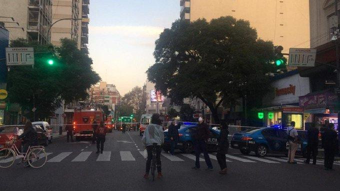 Explosión e incendio en un comercio de Villa Crespo, Twitter