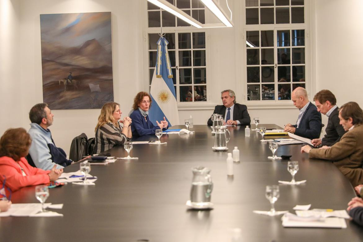 Reunión entre Alberto Fernández y Horacio Rodríguez Larreta por la cuarentena en la Ciudad, AGENCIA NA