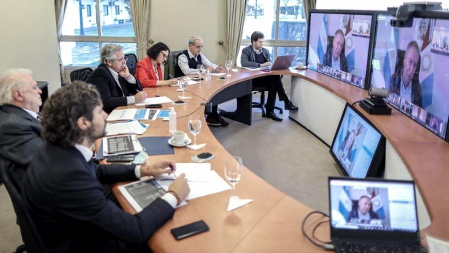 Alberto Fernández junto a gobernadores, coronavirus