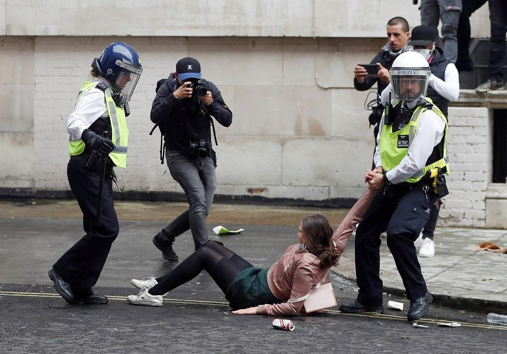 Manifestaciones contra el racismo, incidentes en Londres, Reuters	