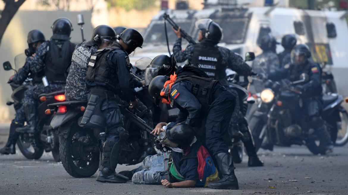 Represión policial en Venezuela