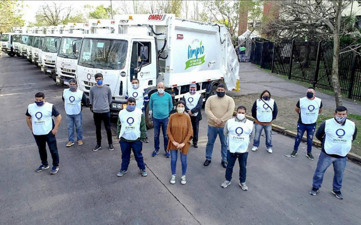 Quilmes limpio, 10 nuevos camiones para sistema de recolección de residuos municipal, Mayra Mendoza