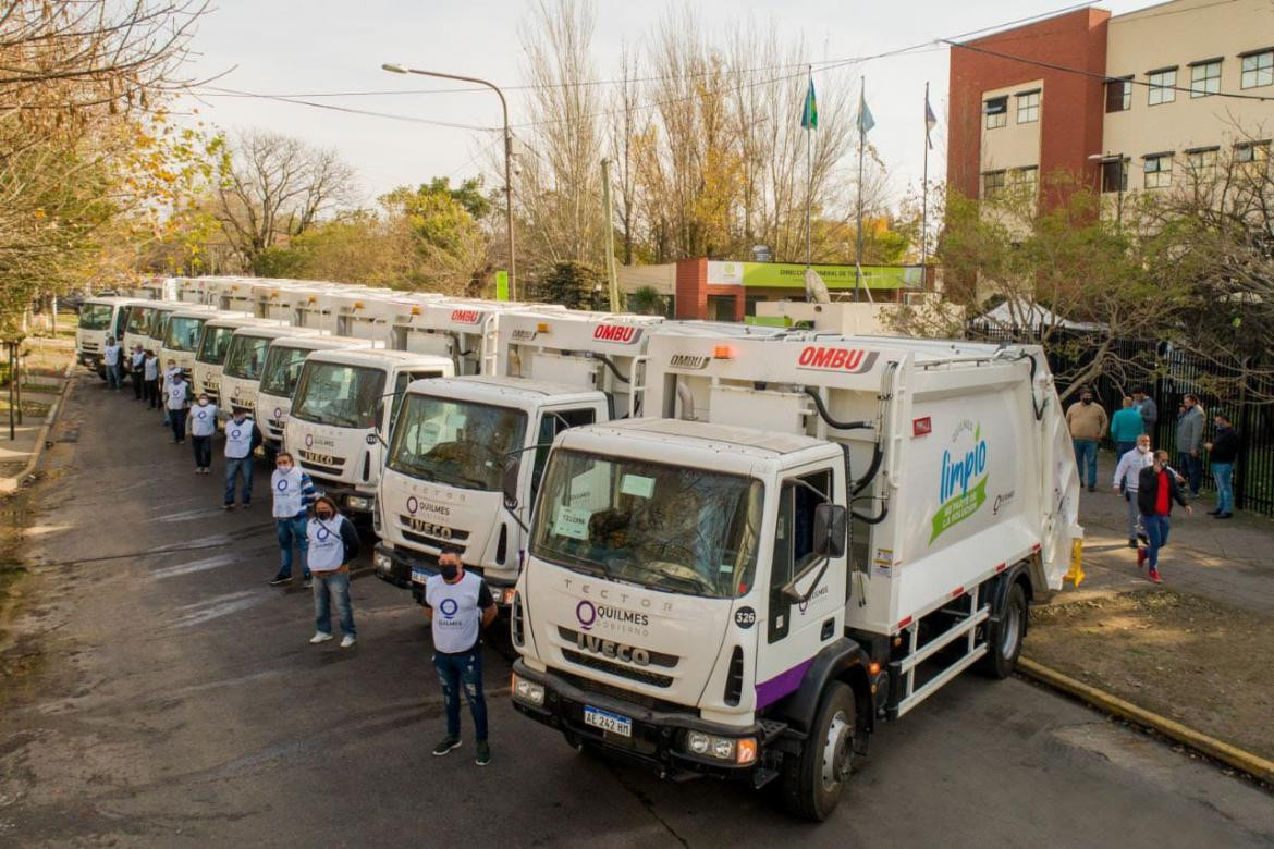 Quilmes limpio, 10 nuevos camiones para sistema de recolección de residuos municipal, Mayra Mendoza