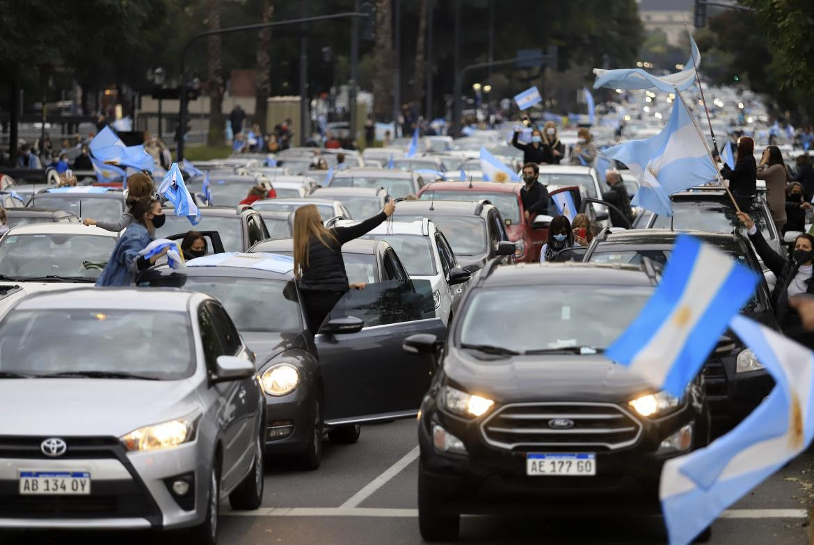 Banderazo contra expropiación de Vicentin, Obelisco, NA