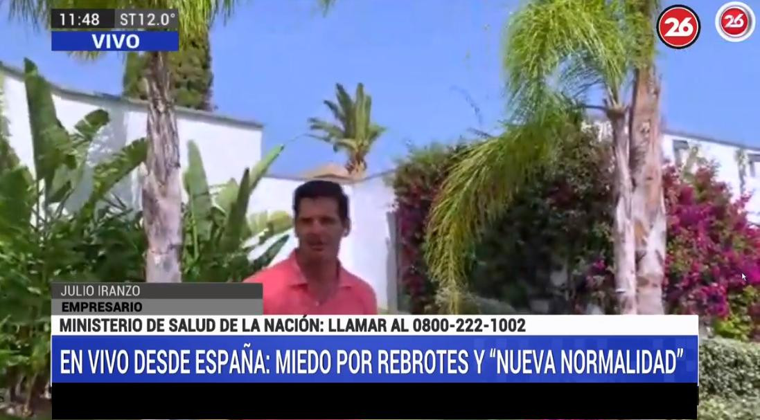 Empresario español, coronavirus en España, Canal 26