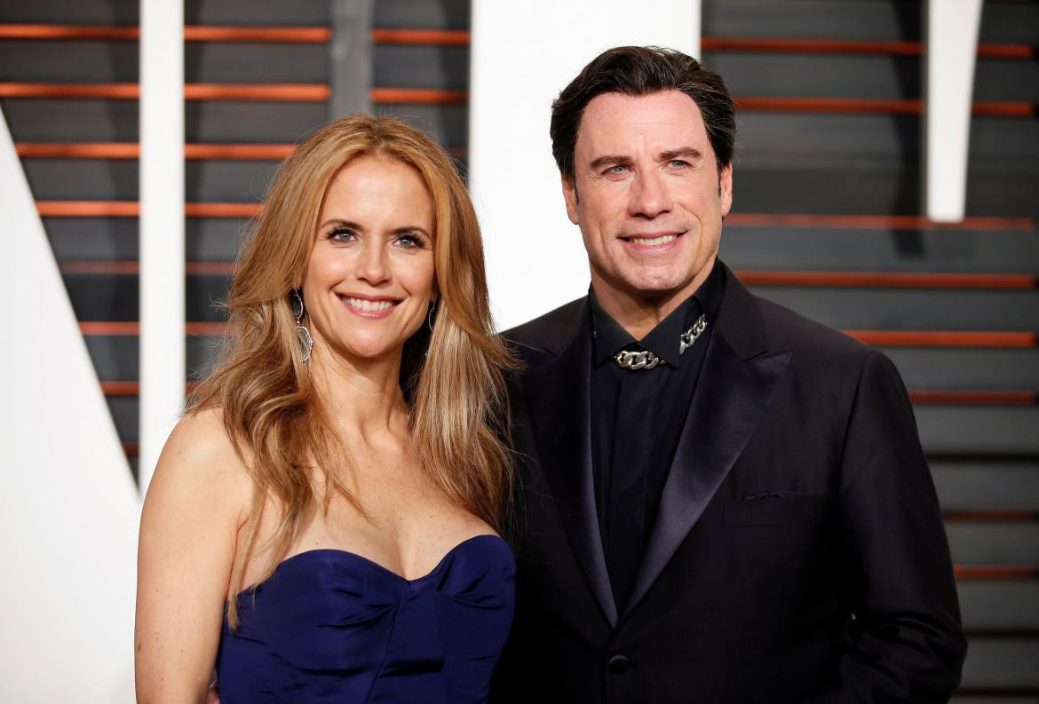 Kelly Preston y John Travolta, actores de Hollywood, REUTERS