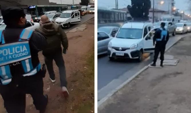 Golpeó a agente de tránsito porque le pidió permiso de circulación y fue detenido