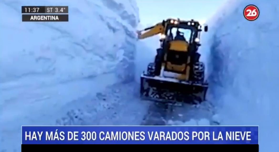 Nevadas en la Patagonia, Neuquén, video Canal 26