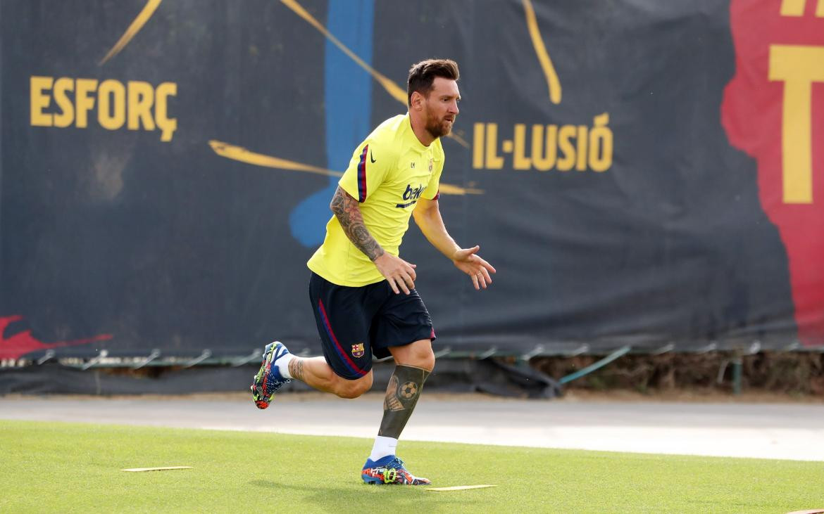 Lionel Messi, entrenamientos del Barcelona, fútbol, REUTERS