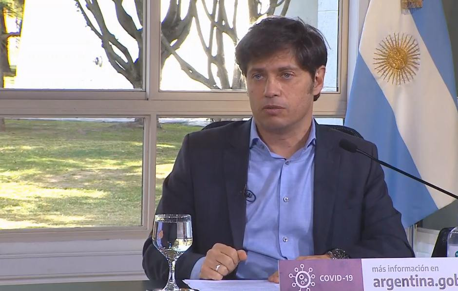 Axel Kicillof, anuncio de cuarentena de agosto, YouTube