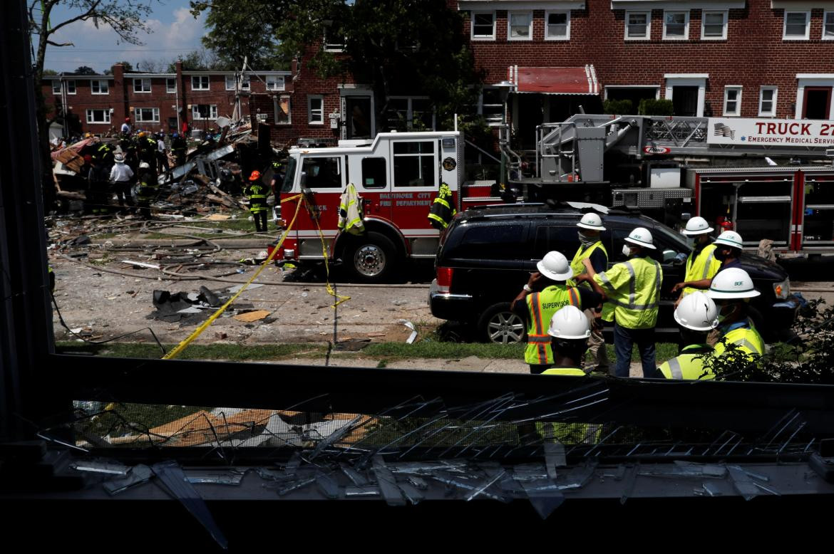 Explosión en vecindario de Baltimore, Estados Unidos, REUTERS