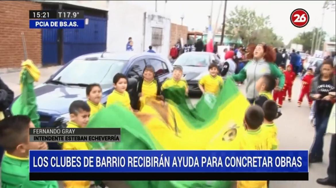 Fernando Gray y Matías Lammens, Clubes en obras, Canal 26	