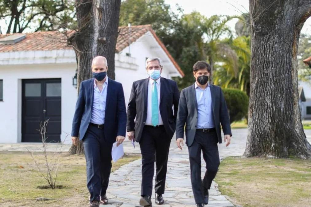 Horacio Rodríguez Larreta, Alberto Fernández, Axel Kicillof, Olivos, NA