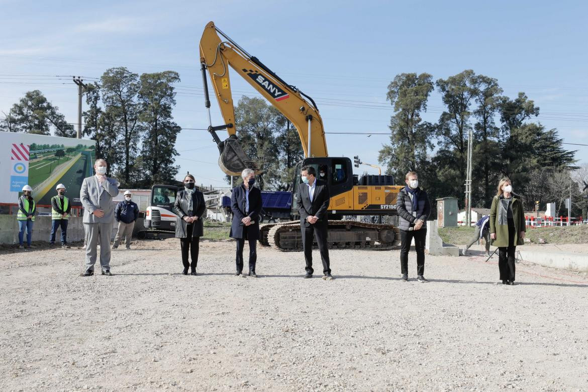 Ministro Meoni y Sergio Massa, obras en Ezeiza