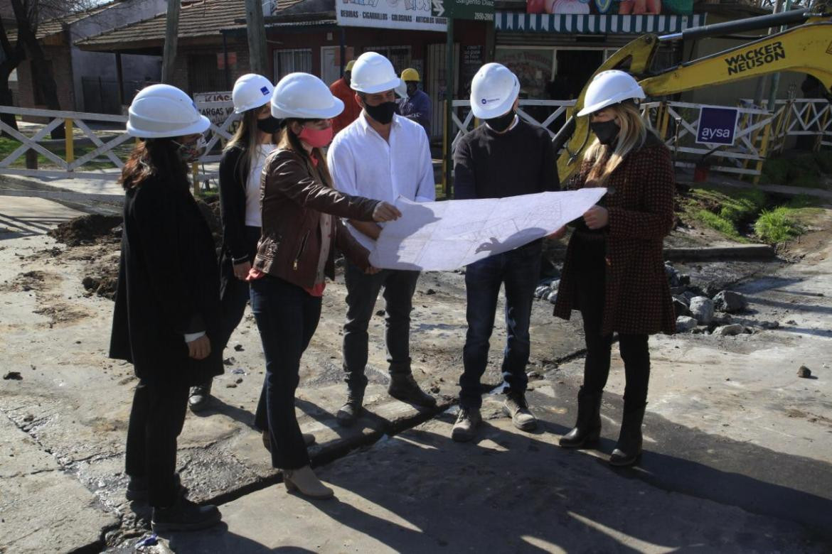 Malena Galmarini y concejales del Frente de Todos recorrieron obras en la zona norte