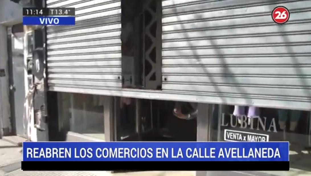 Comercios en Avellaneda, cuarentena, Canal 26