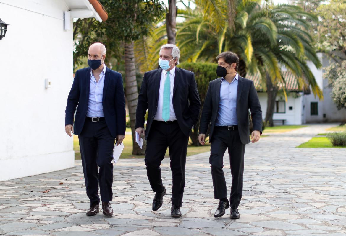 Rodríguez Larreta, Fernández y Kicillof, NA