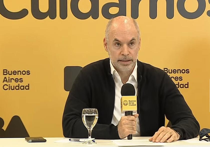 Horacio Rodríguez Larreta, cuarentena en la Ciudad, conferencia de prensa, captura YouTube