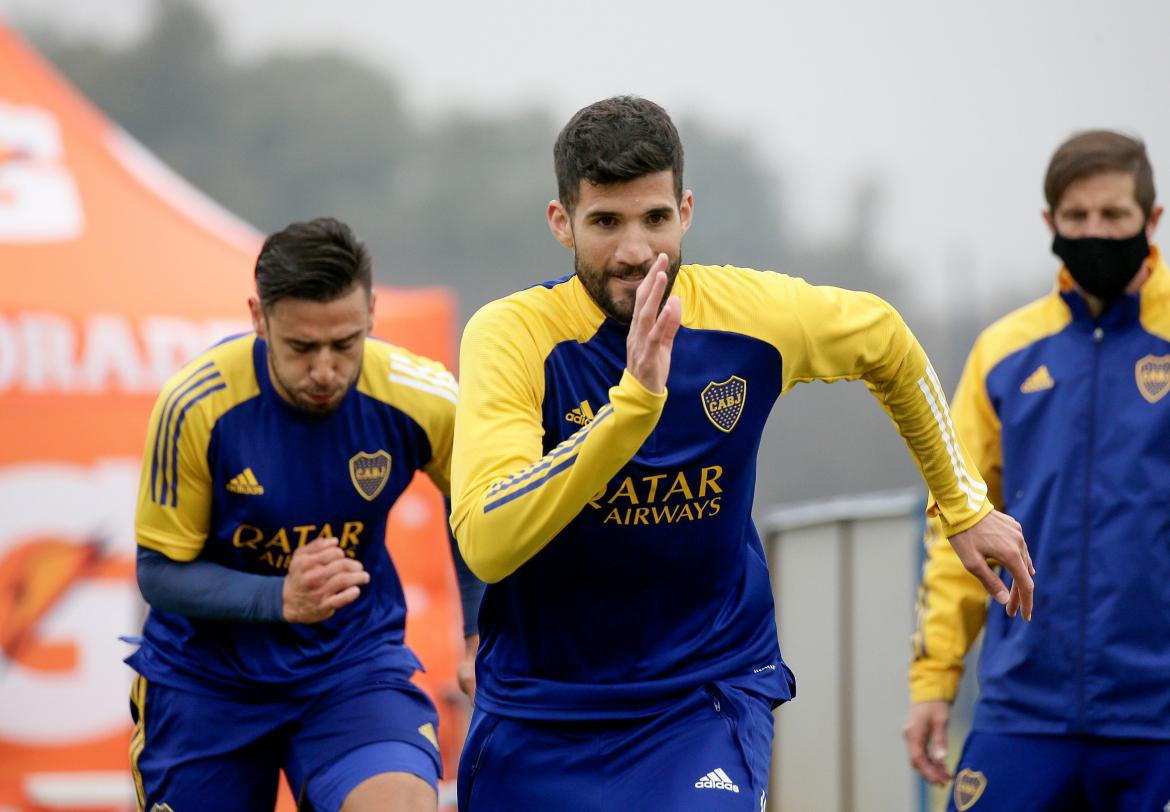 Entrenamiento de Boca Juniors, cuarentena, fútbol, NA