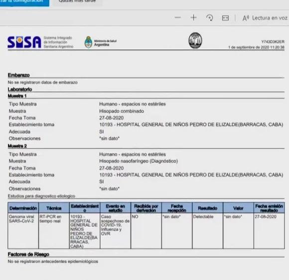 Esmeralda Mitre, supuesto test de coronavirus	