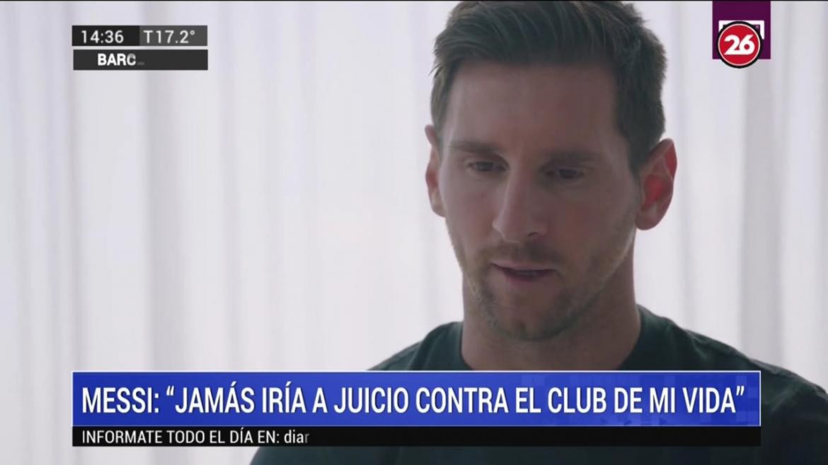 Anuncio de Lionel Messi, Canal 26