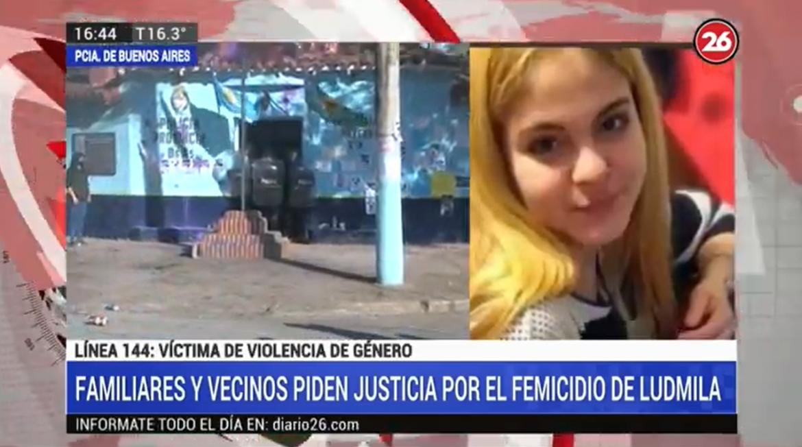 Tensión en Moreno, familiares y amigos exigen Justicia por femicidio de Ludmila, Canal 26	