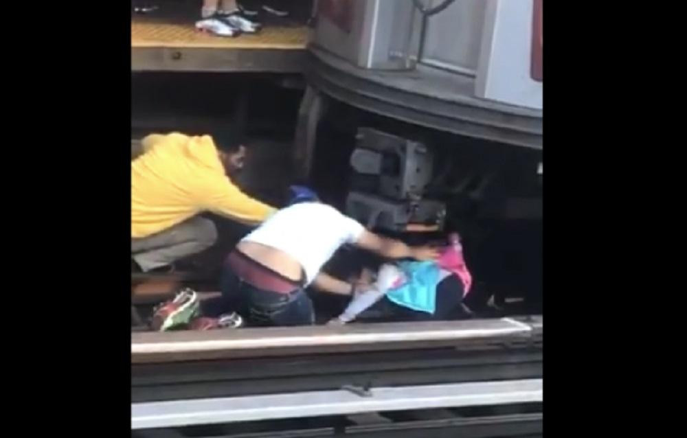 Padre se arroja en las vías del subte con su hija