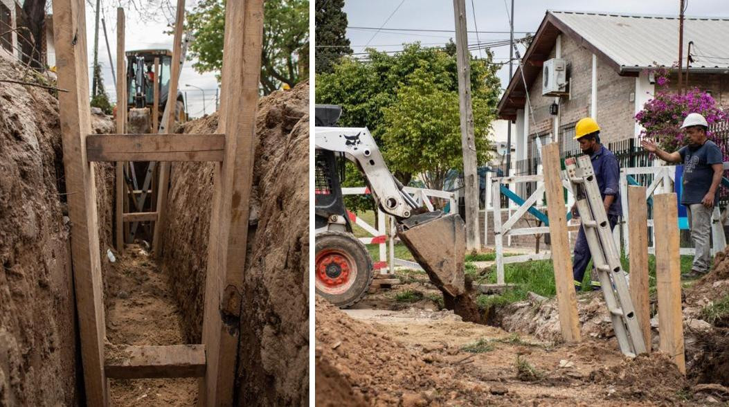 Malena Galmarini supervisó obra de cloaca para 10.000 vecinos de Tigre junto a concejales