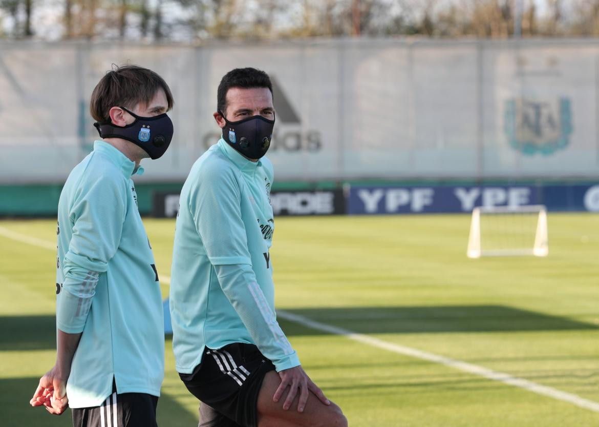 Entrenamiento de la Selección Argentina, Lionel Scaloni, NA