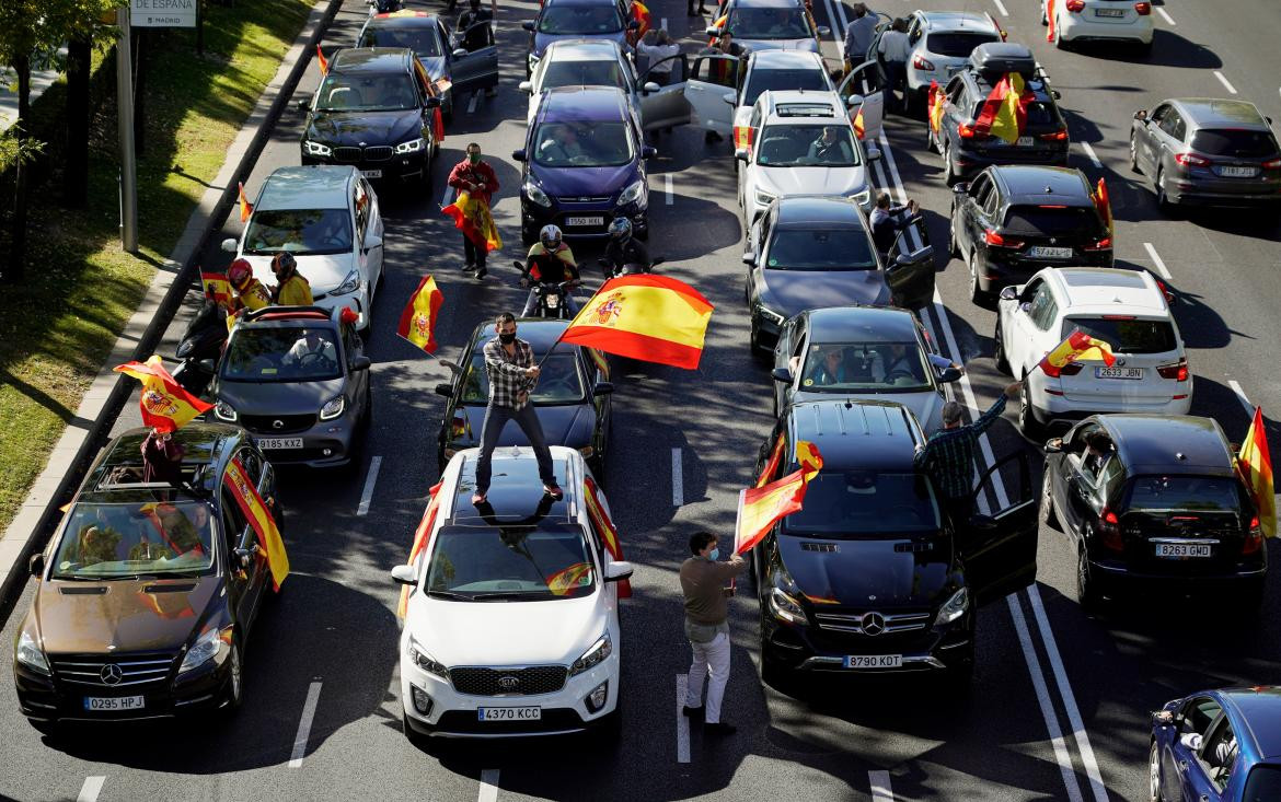 Protestas en España, coronavirus, REUTERS