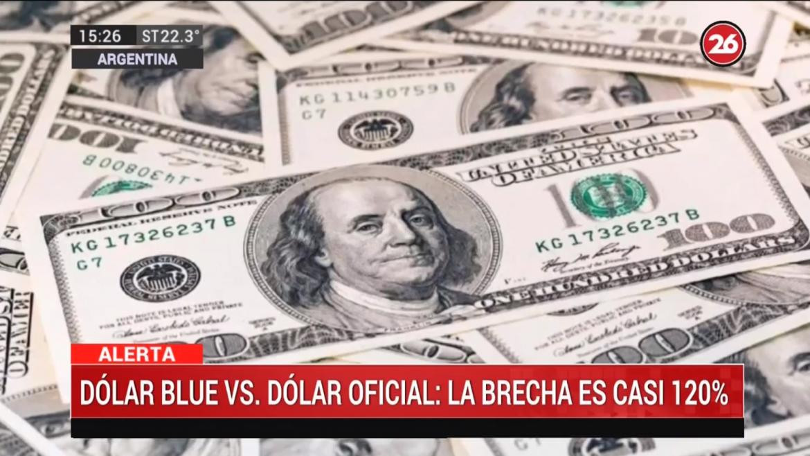 Récord del dólar blue a 171 pesos, CANAL 26